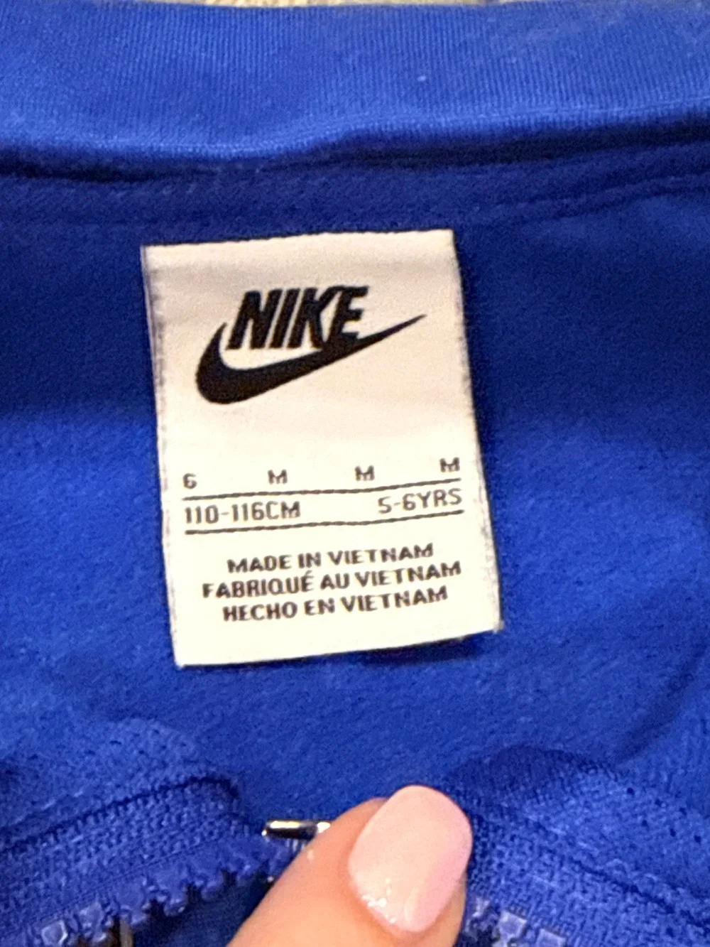Boys Nike Sportswear Track Jacket Jogger Pants Set Royal Blue Navy White Size 6 - Picture 5 of 7